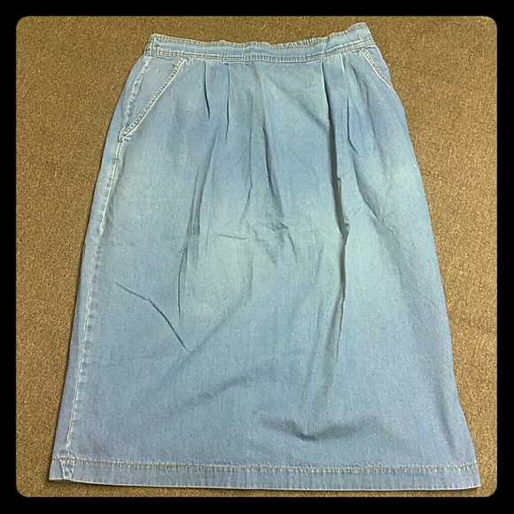 Monique Fashions Vintage Denim Skirt Size 3 X - Picture 1 of 7